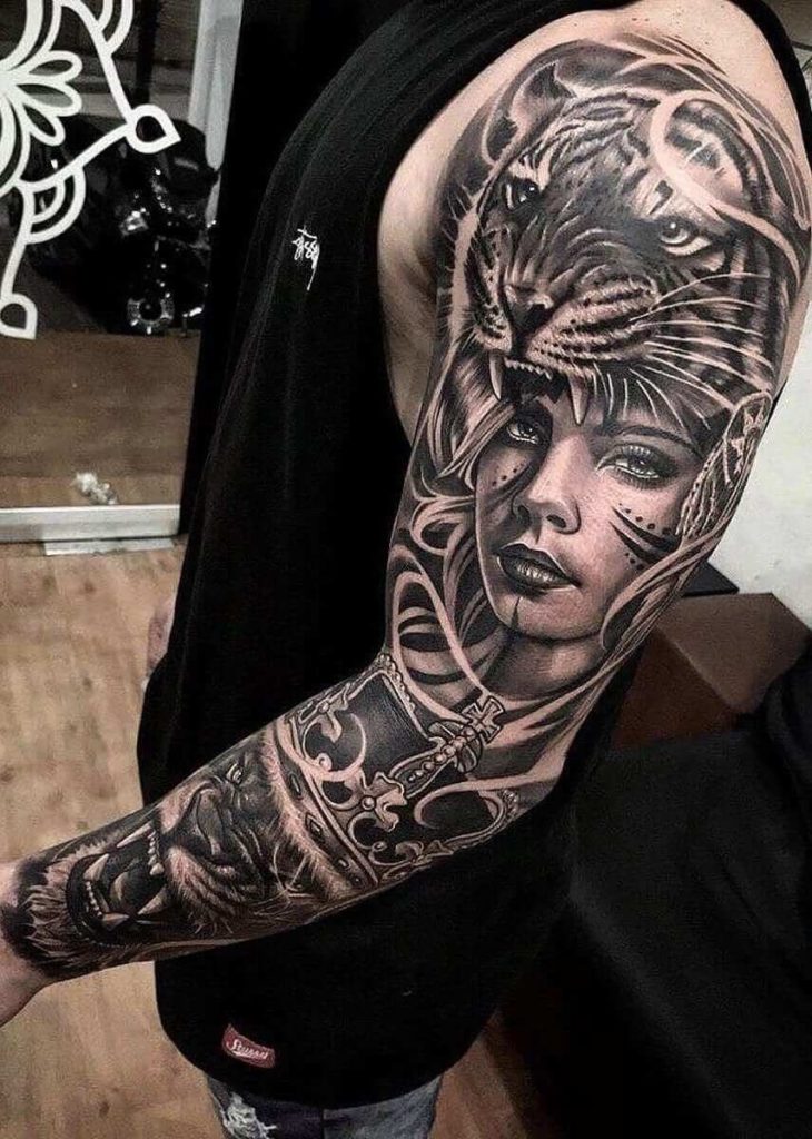 Black and Grey Tattoo Sleeves