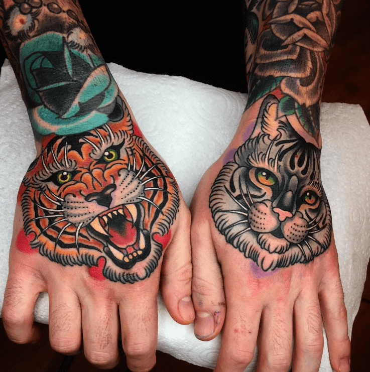Neo Traditional Hand Tattoo