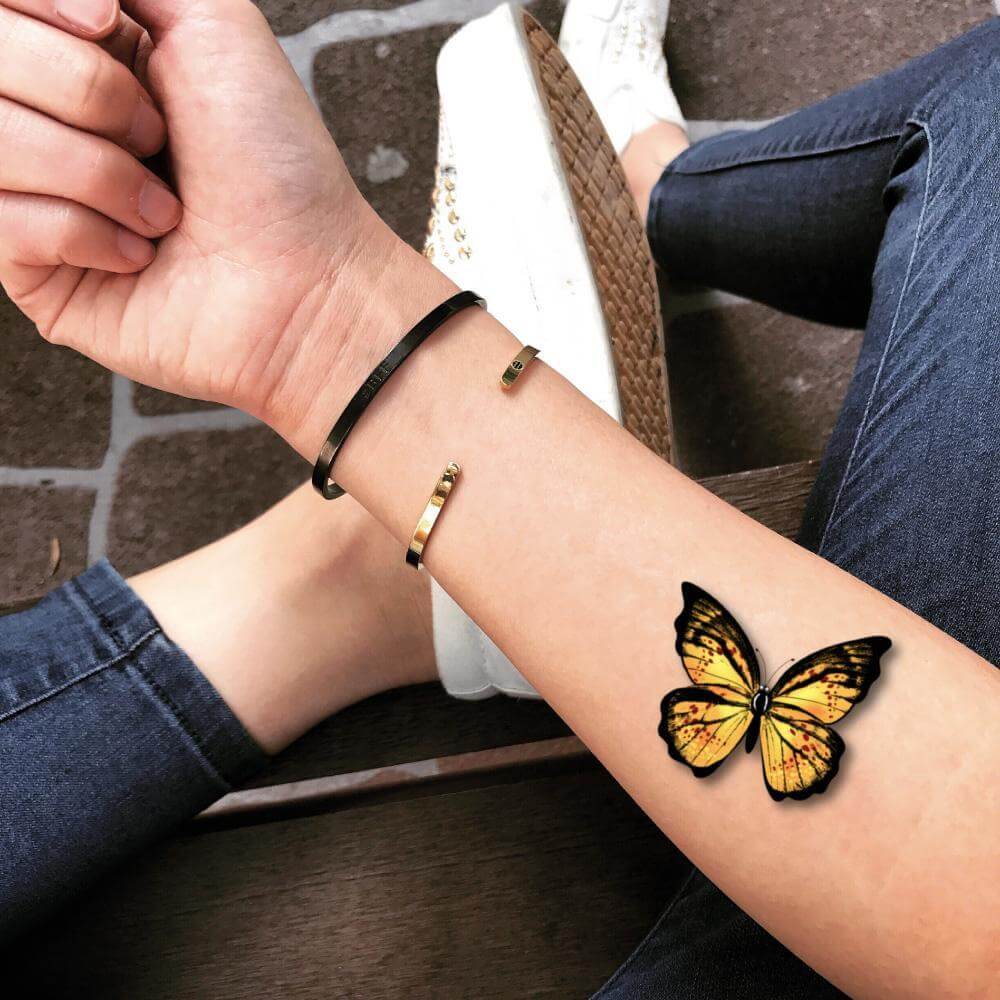 hyper realistic butterfly tattoo